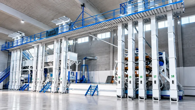 Rice processing plant at AM Rice Mill