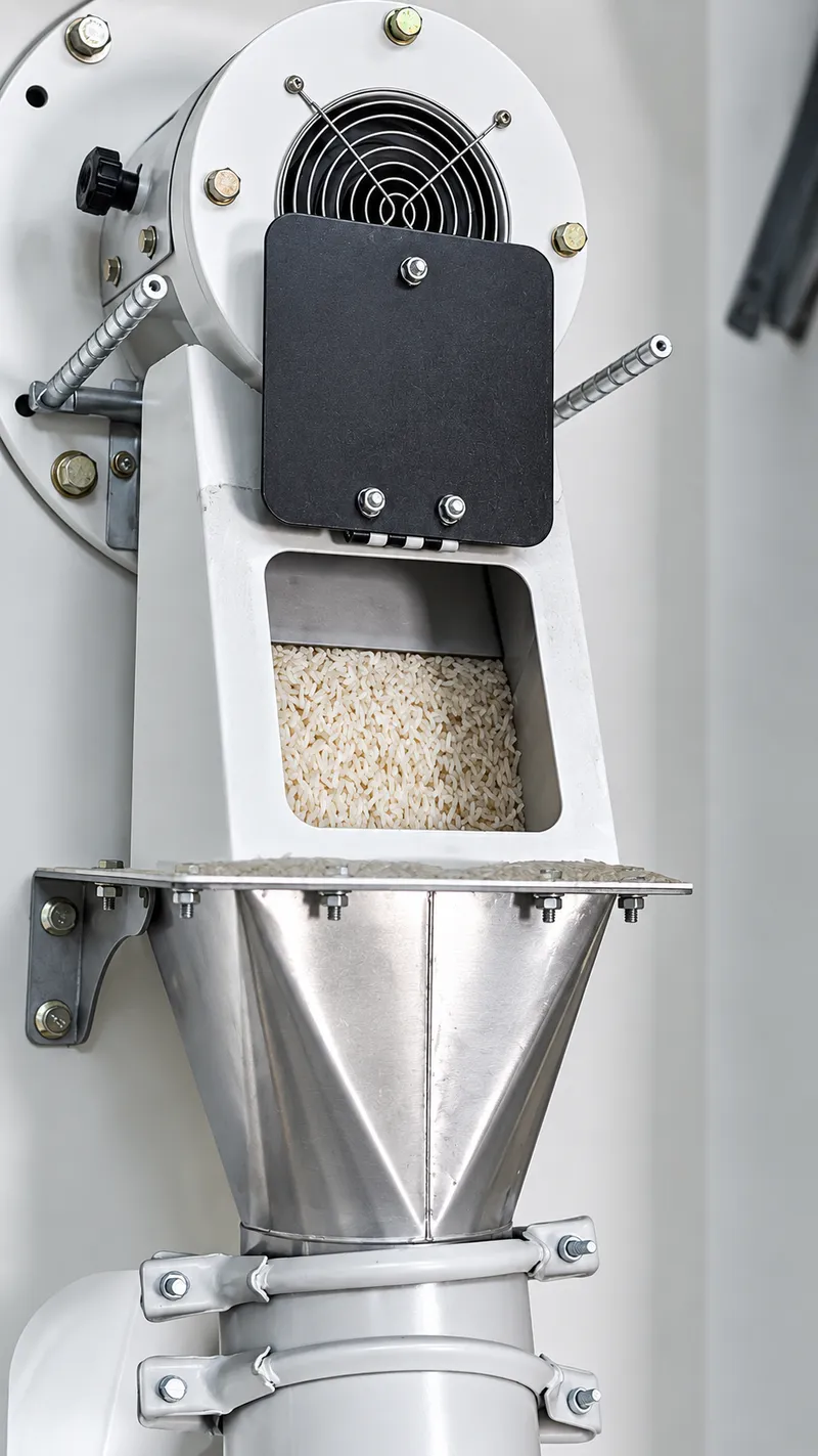 Rice whitening and polishing machine